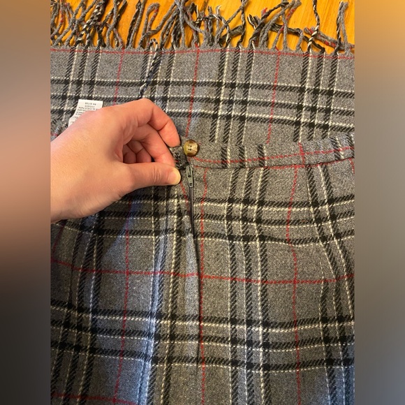 Vintage Sag Harbor Plaid Wool Blend Tassel Skirt Women's Size 14 - NWT - Picture 4 of 8